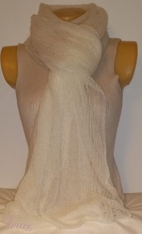 imusau.lt | parduodama Baltas megztas superkid moherio šalikas